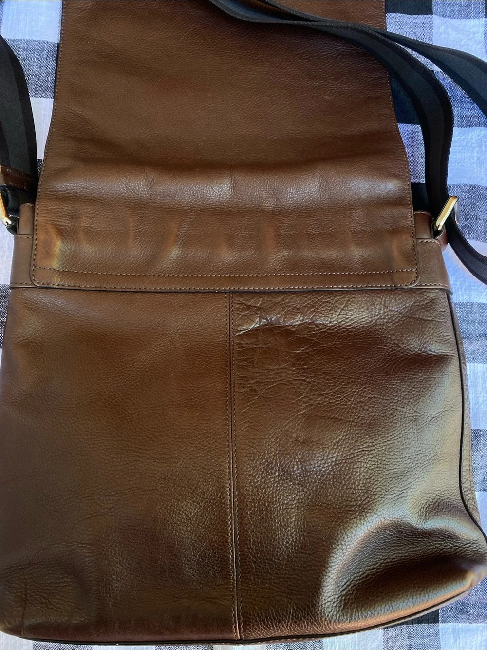 Coach Brown Leather Messenger Crossbody Bag Men's